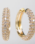 Gold Diamond Hoop Earrings