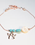 Rose Gold Charm Bracelet Canada US ANGEL