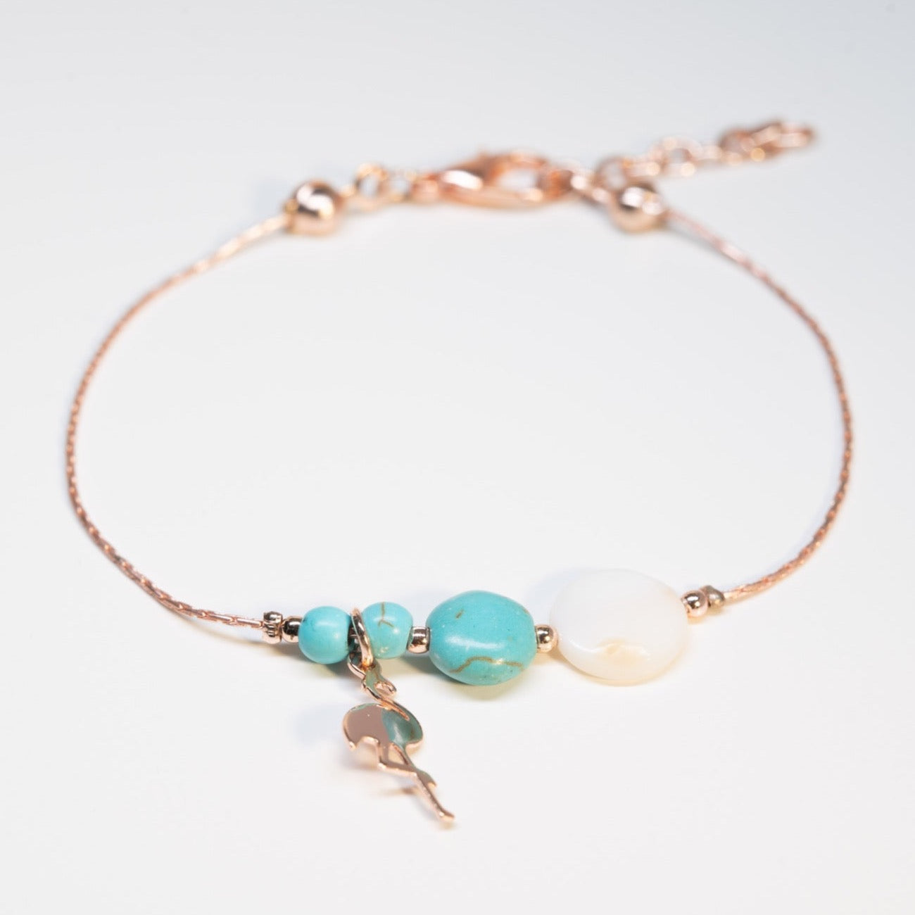 Rose Gold Charm Bracelet Canada US Flamingo