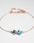 Rose Gold Evil Eye Bracelet Canada US