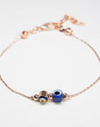 Rose Gold Evil Eye Bracelet Canada US