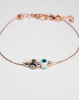 Rose Gold Evil Eye Bracelet Canada US